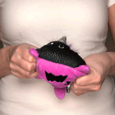 TeeTurtle Reversible Dragon & Unicorn Plushie (Purple + Black Sparkle)