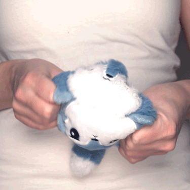 TeeTurtle Reversible Wolf Plushie (Fuzzy Gray)