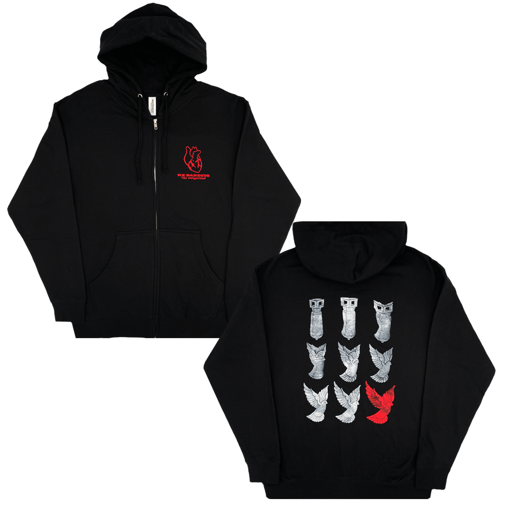 The Resignation ‚Äì Peace Not Bombs Black Zip Hoodie