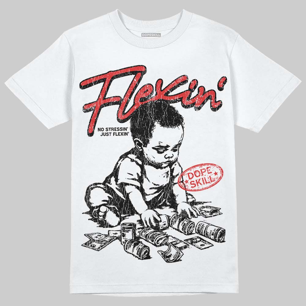 Red Cement 4S DopeSkill T-Shirt Flexin' Graphic