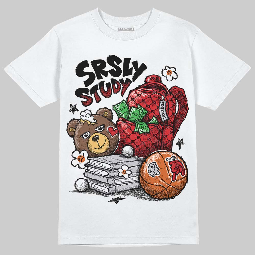 Red Cement 4S DopeSkill T-Shirt SRSLY Study Graphic