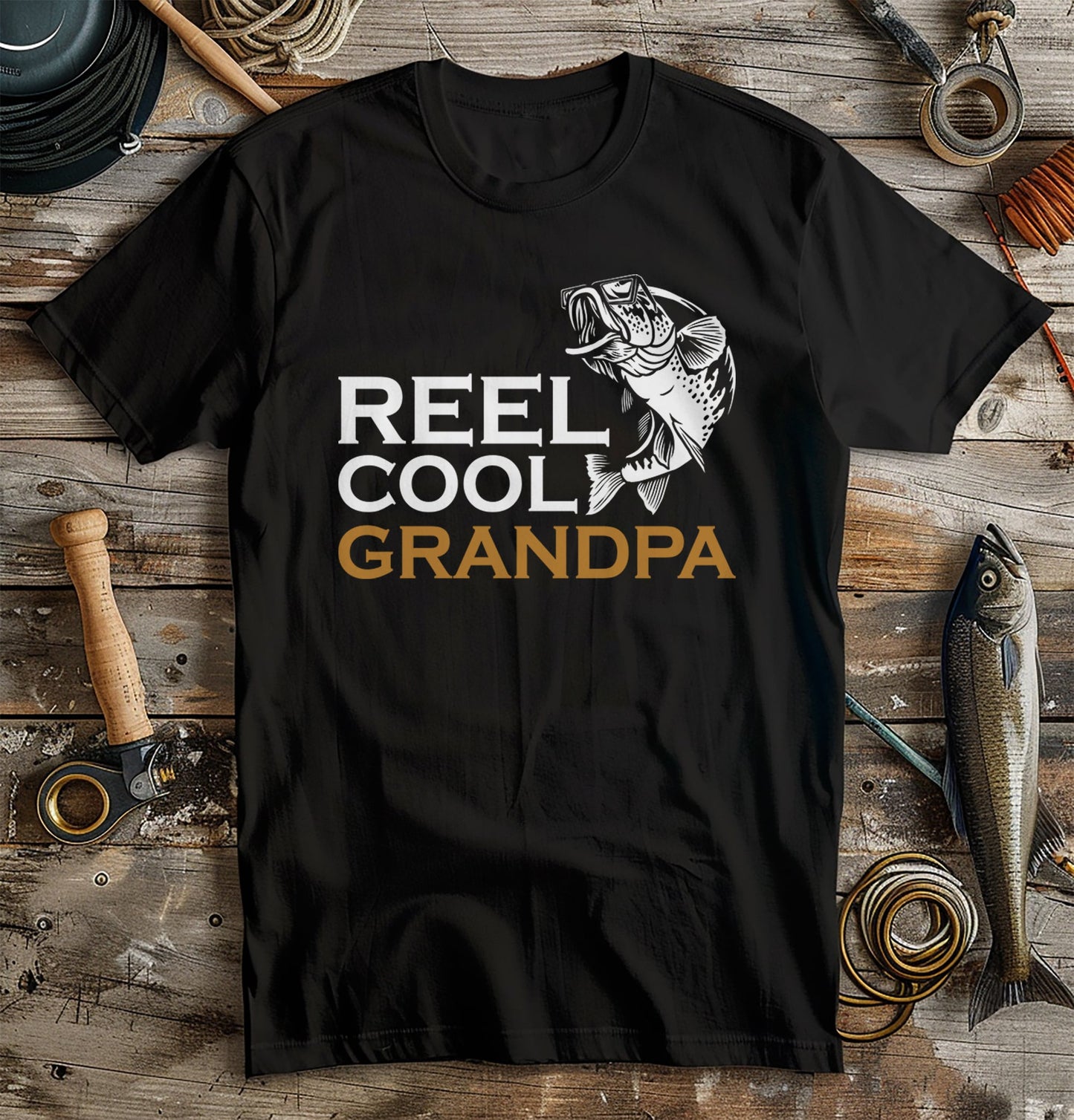 Reel Cool Grandpa TShirt Hooked