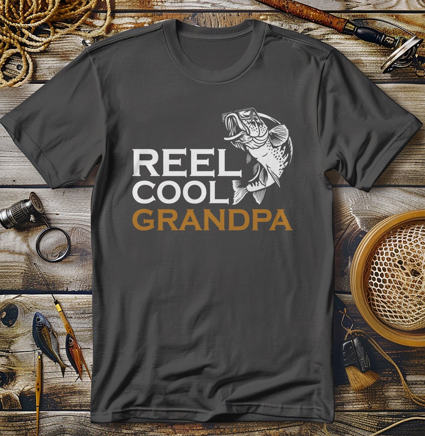 Reel Cool Grandpa TShirt Hooked