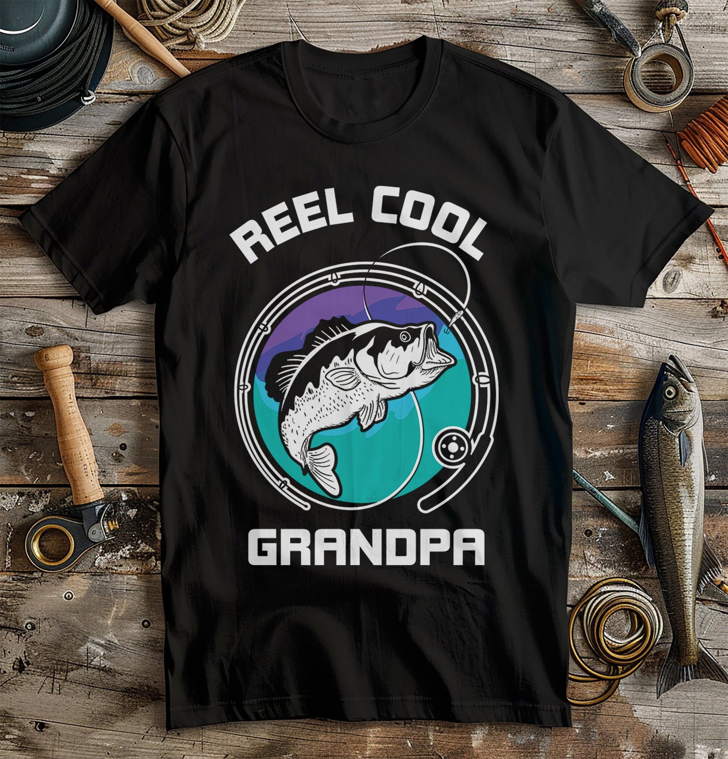 Reel Cool Grandpa Fishing TShirt T-Shirt