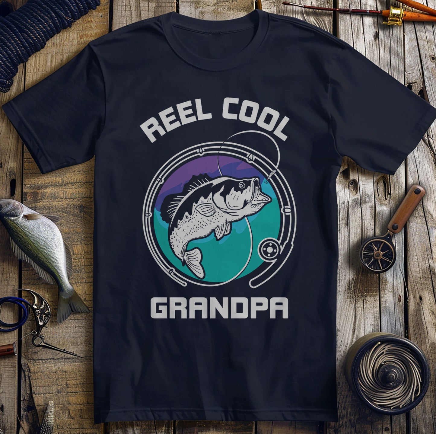 Reel Cool Grandpa Fishing TShirt T-Shirt