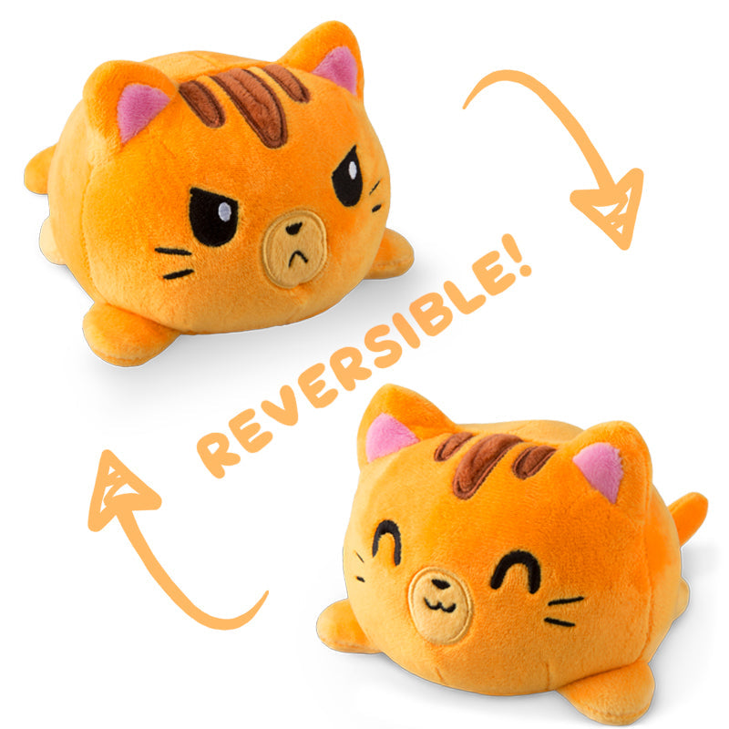 TeeTurtle Reversible Cat Plushie (Orange)