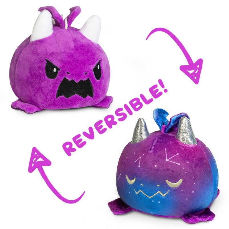 TeeTurtle Reversible Dragon Plushie (Purple + Galaxy)