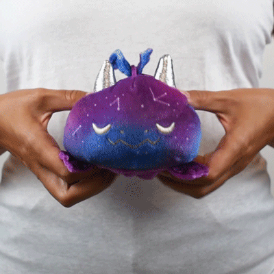 TeeTurtle Reversible Dragon Plushie (Purple + Galaxy)