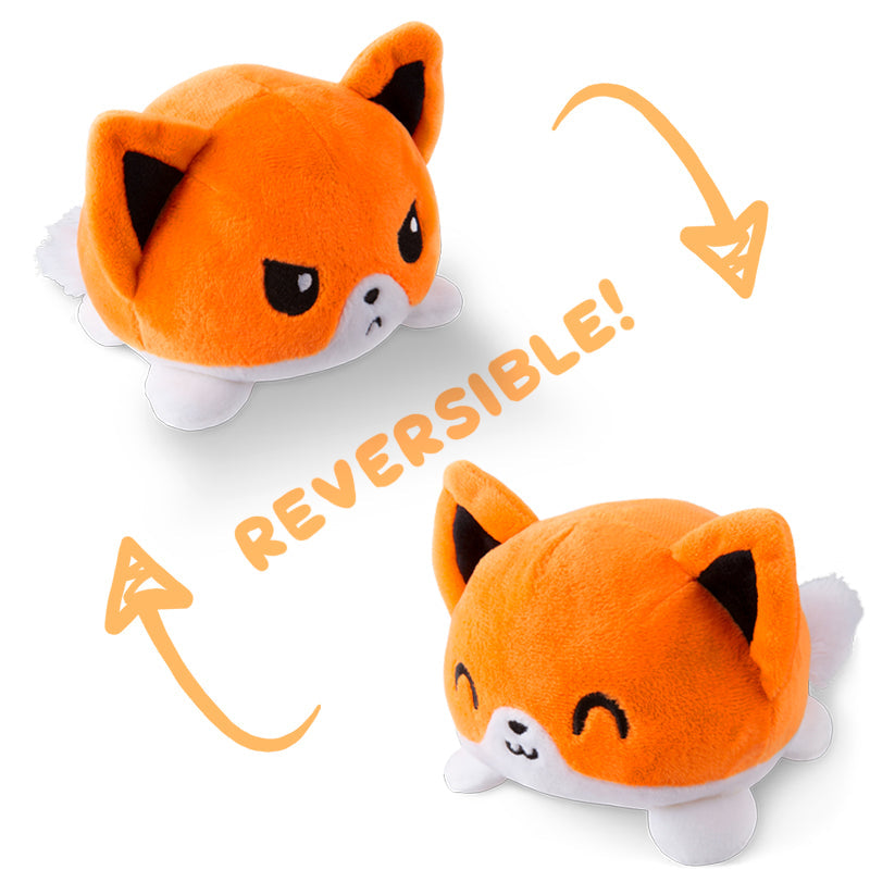 TeeTurtle Reversible Fox Plushie (Orange)