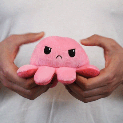 TeeTurtle Reversible Octopus Plushie (Pink RAGE)