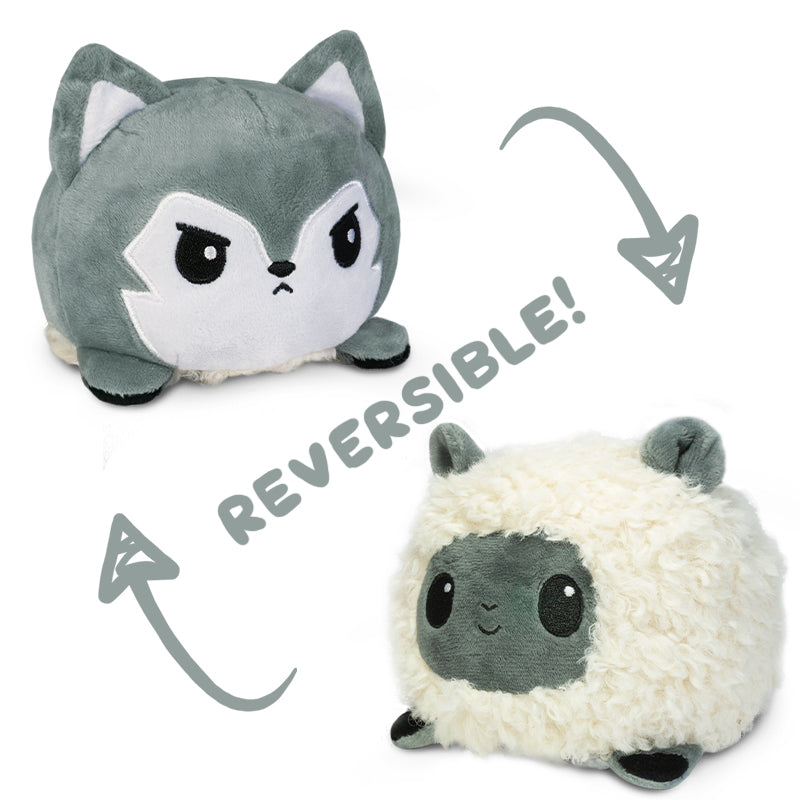 TeeTurtle Reversible Wolf & Sheep Plushie