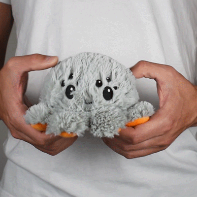 TeeTurtle Reversible Spider Plushie (Jack-o-Lantern)