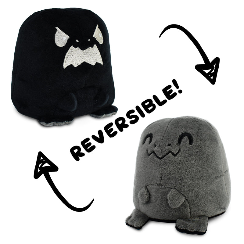 TeeTurtle Reversible T-Rex Plushie (Black + Gray)