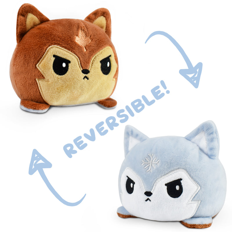 TeeTurtle Reversible Wolf Plushie (Fall + Winter)