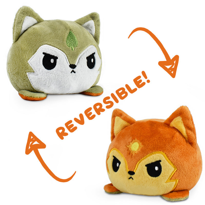 TeeTurtle Reversible Wolf Plushie (Spring + Summer)