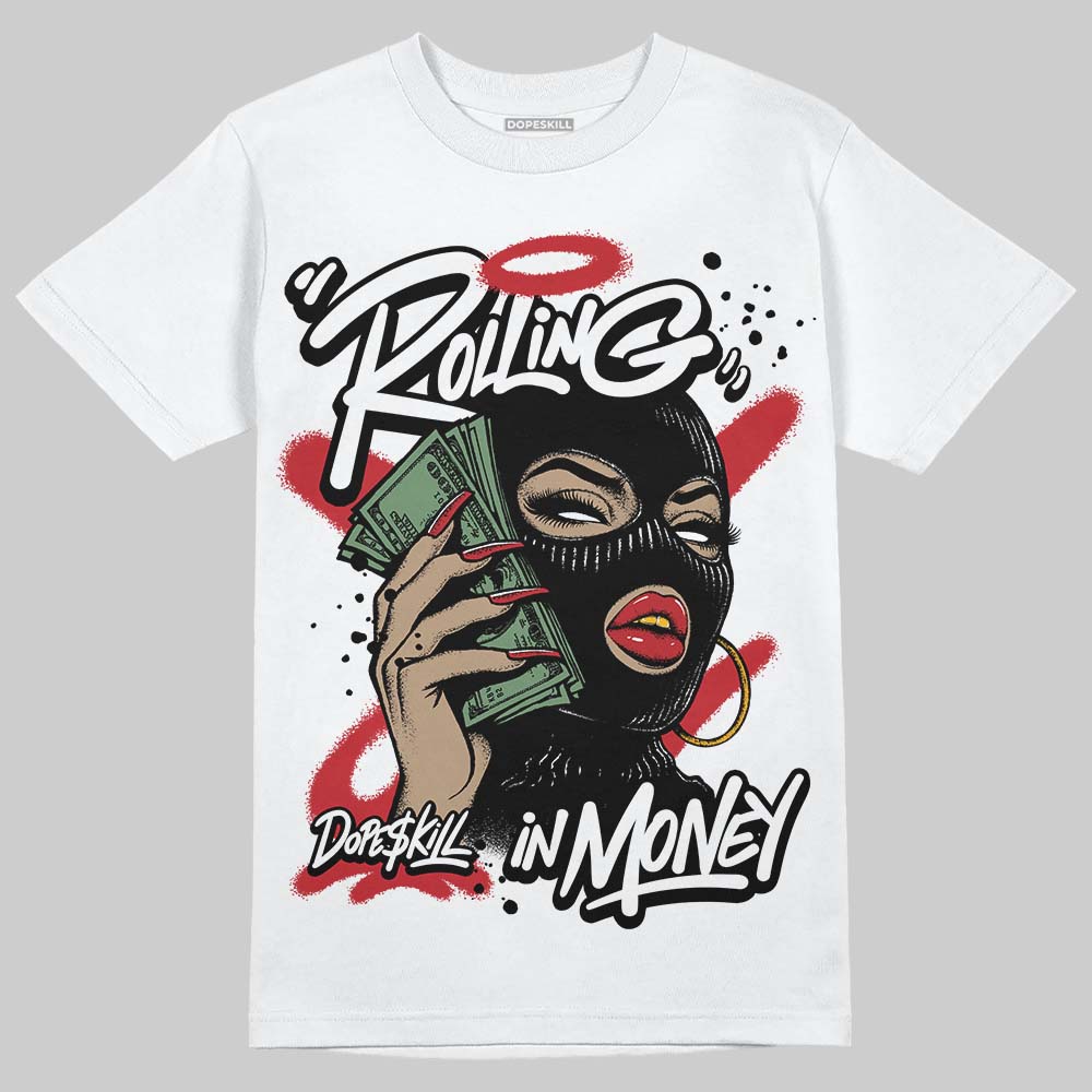 Bred 11s DopeSkill T-Shirt Rolling in Money Graphic