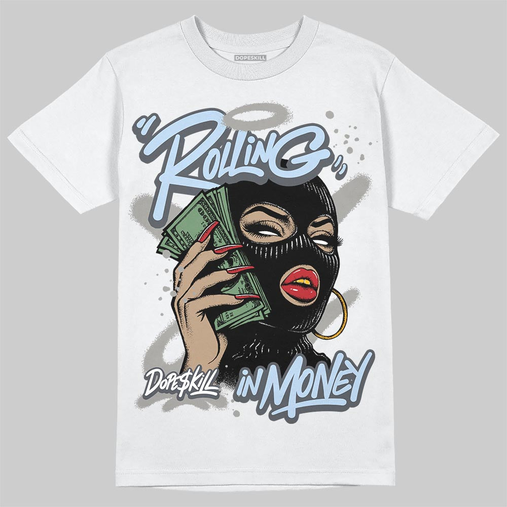 Cool Grey 11s DopeSkill T-Shirt Rolling in Money Graphic