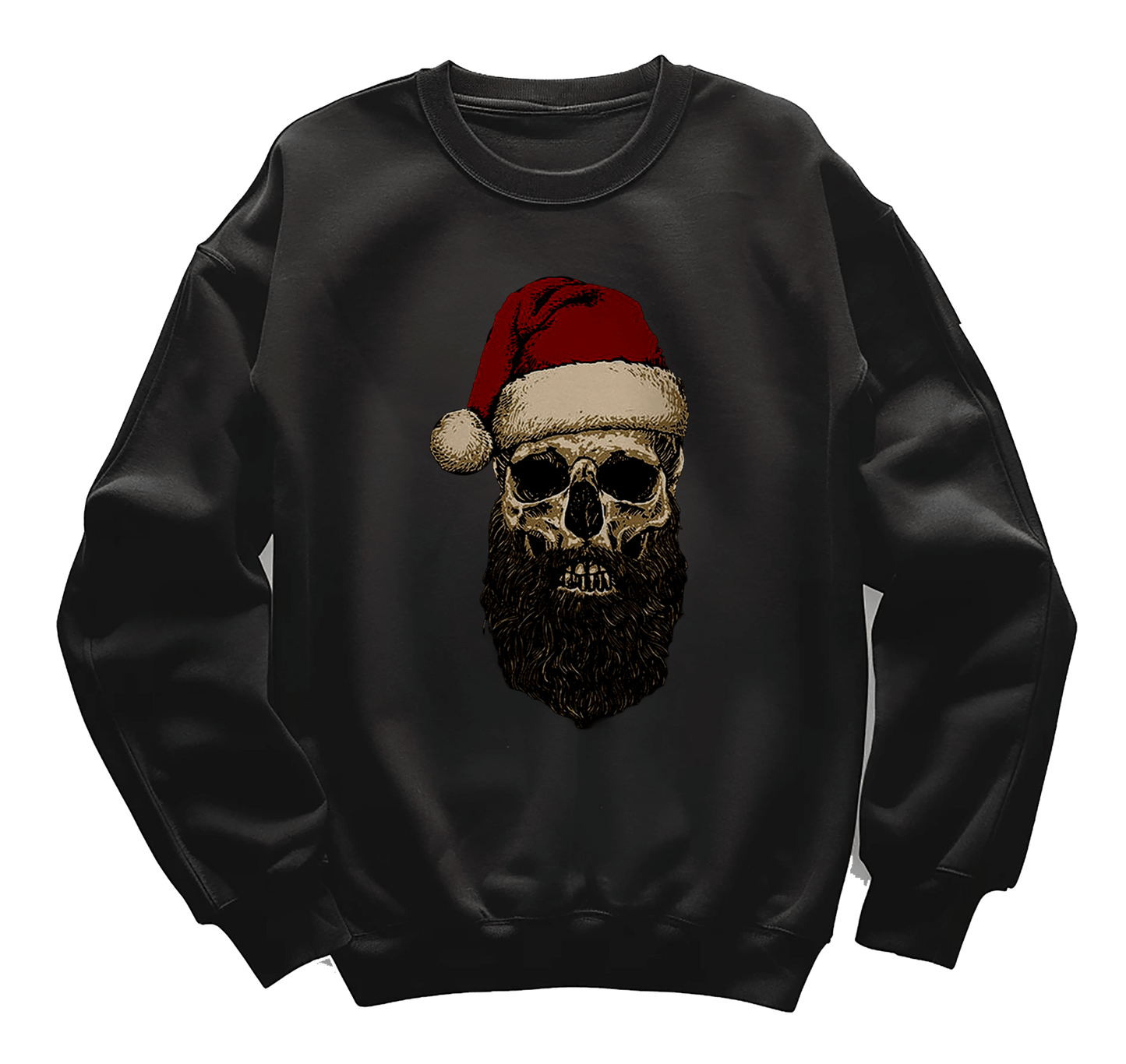 Santa Beard Skull Sweatshirt