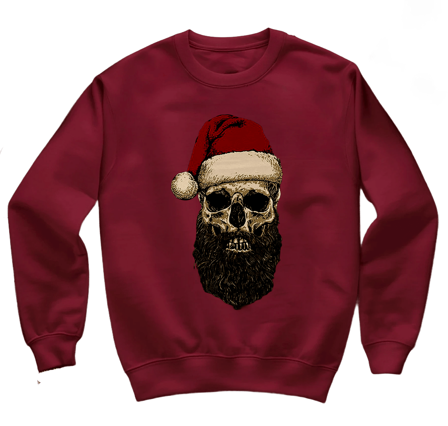 Santa Beard Skull Sweatshirt