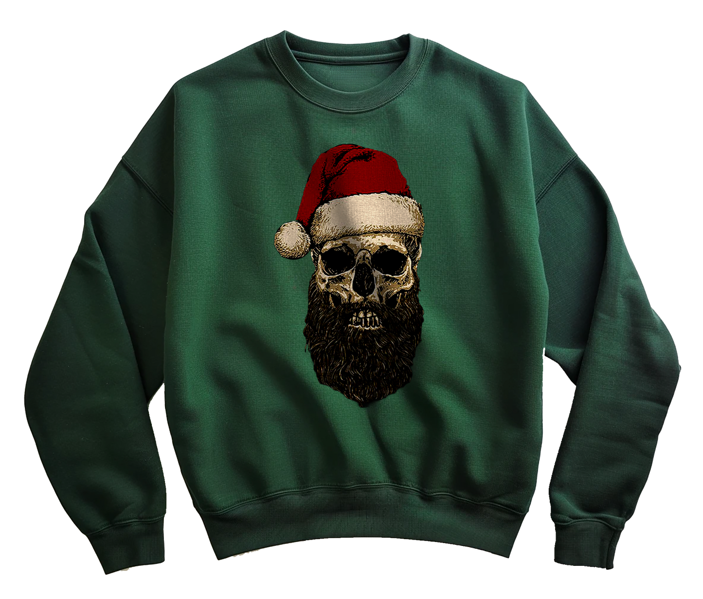 Santa Beard Skull Sweatshirt