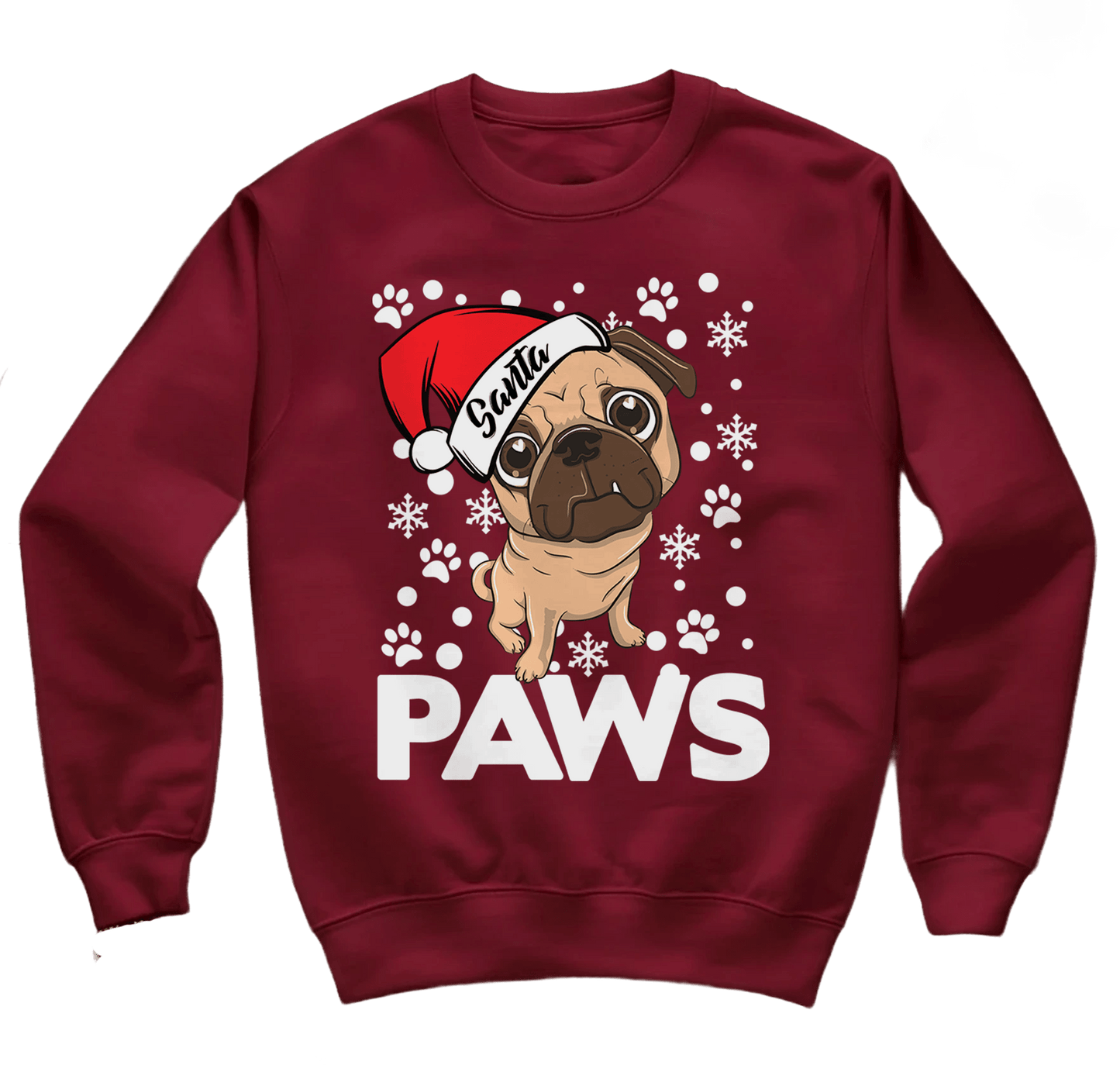 Santa Paws Pug Dog Sweatshirt