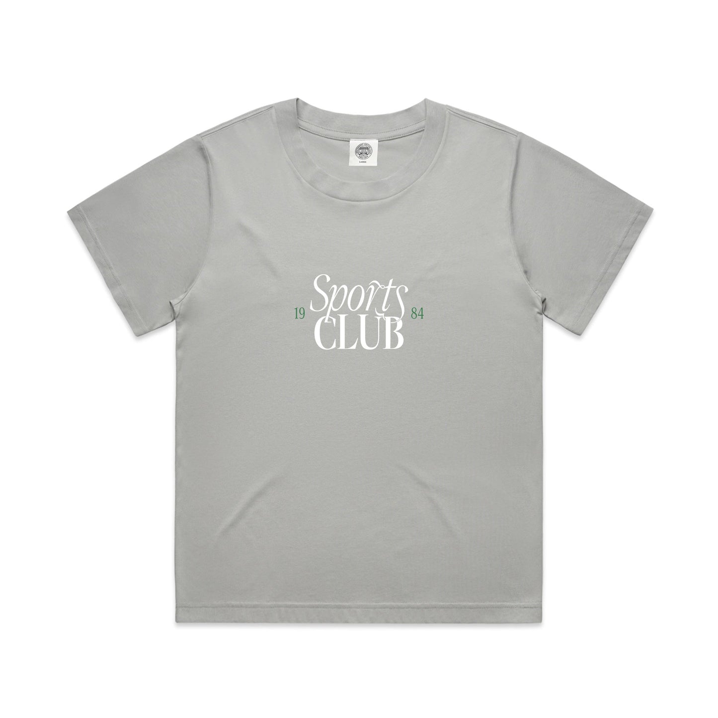 Vice  84 WMNS 'Sports Club' Staple Tee - Storm Grey