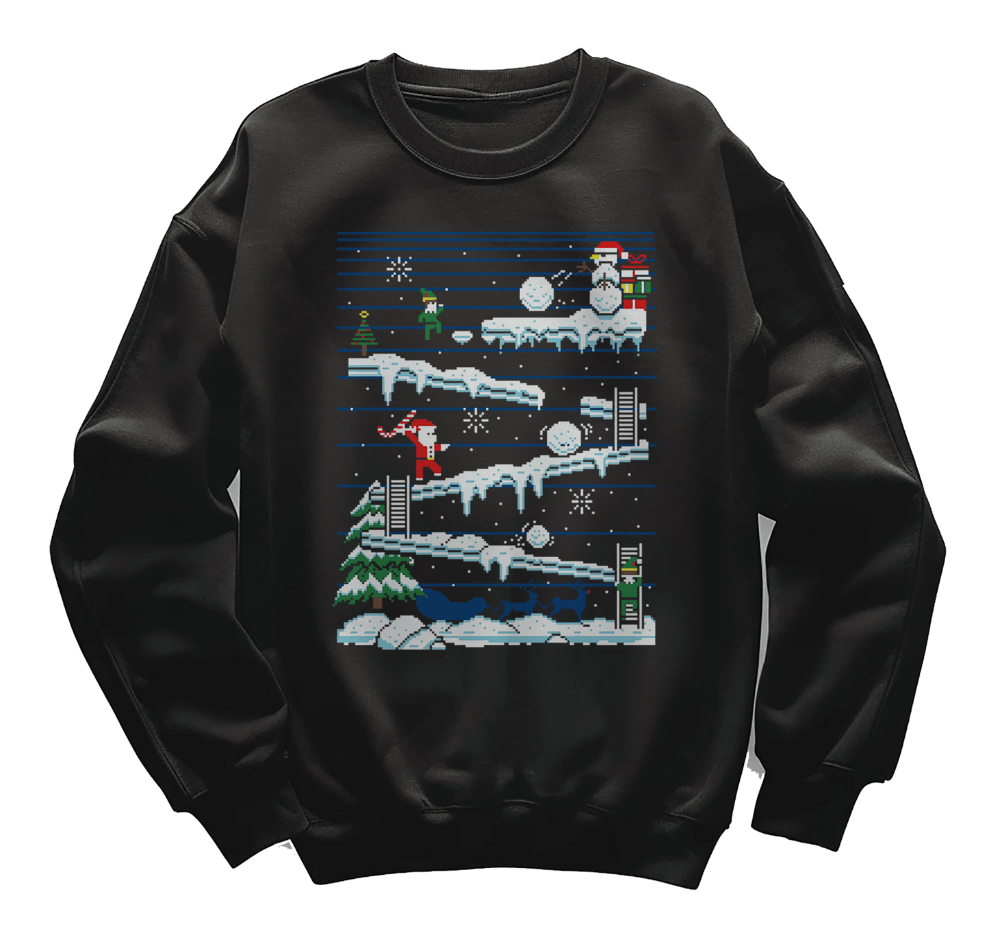 Santa Pixel Game Sweatshirt