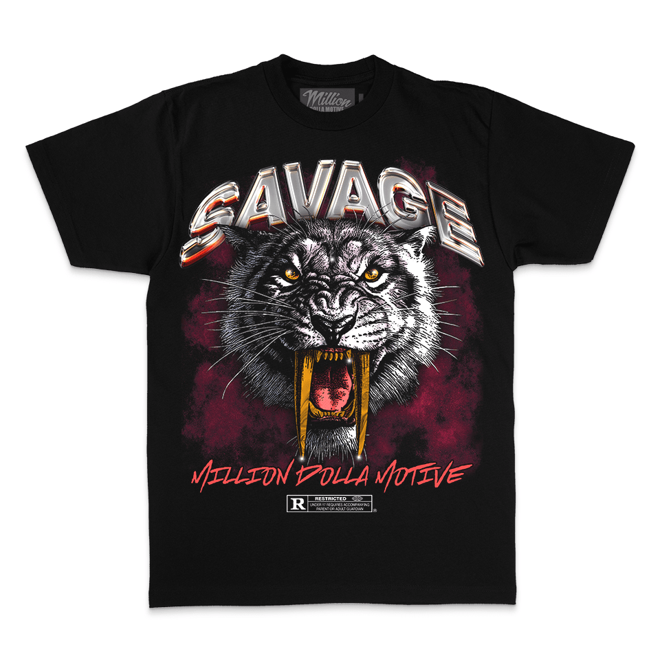 Savage Sabretooth - Black T-Shirt