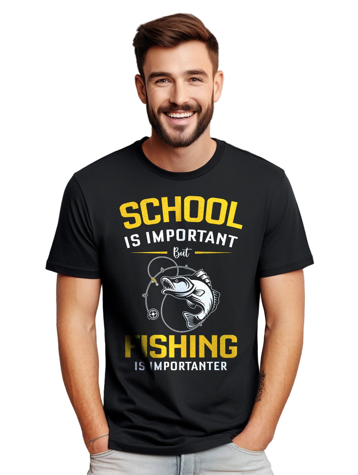 School Is Important, Fishing Is T-Shirt