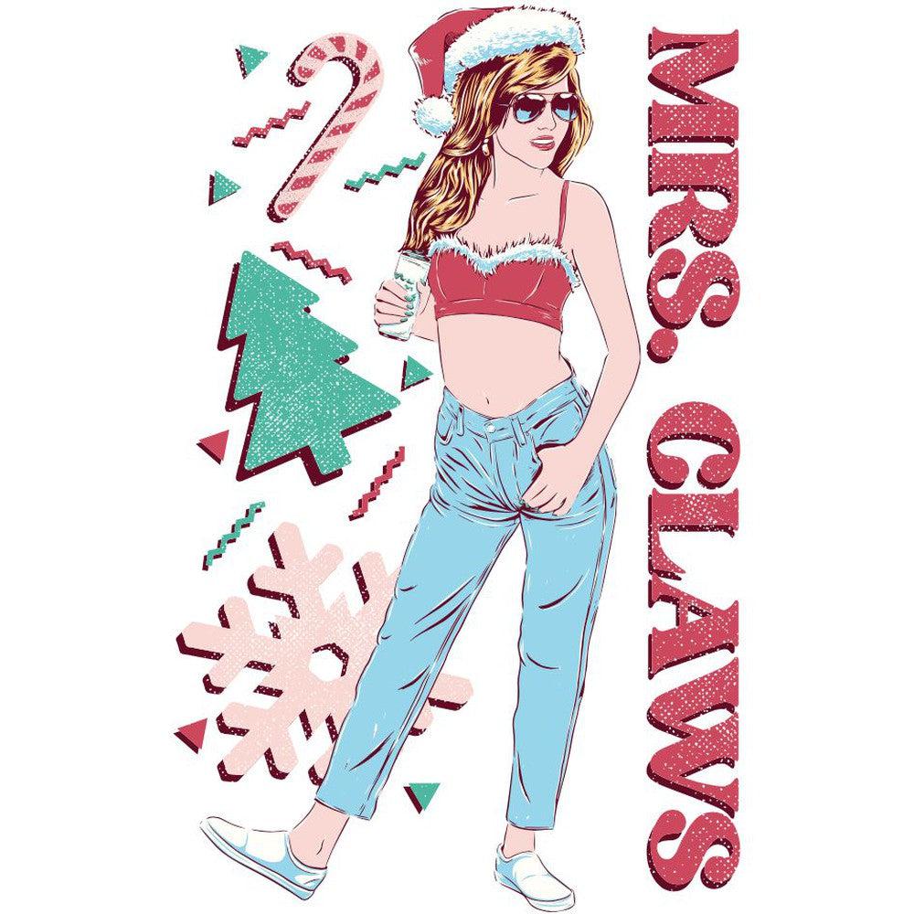 Mrs. Claws Long Sleeve Pocket Tee