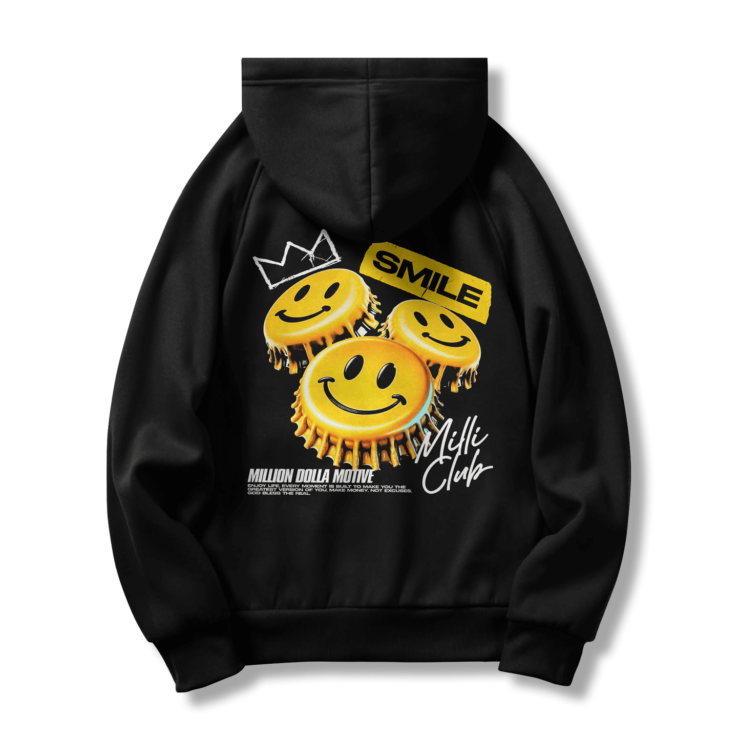 Smile Milli Club - Black Hoodie Sweatshirt