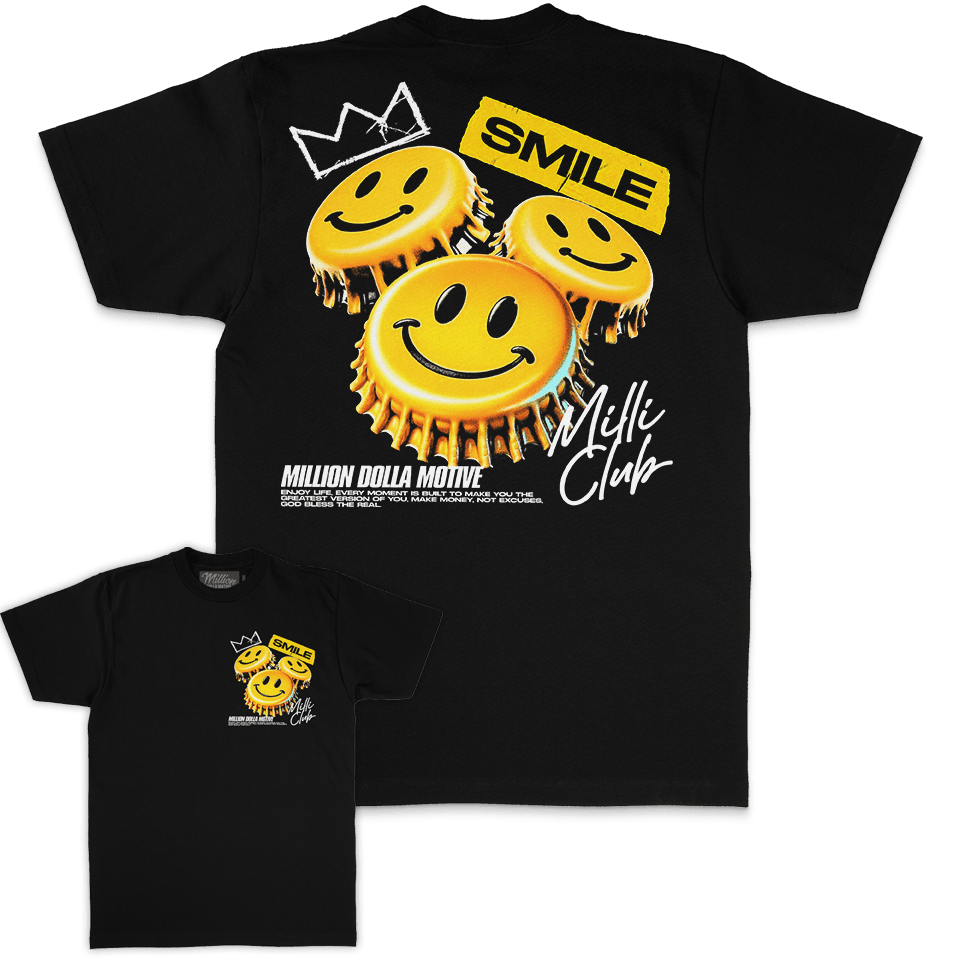 Smile Milli Club - Black T-Shirt