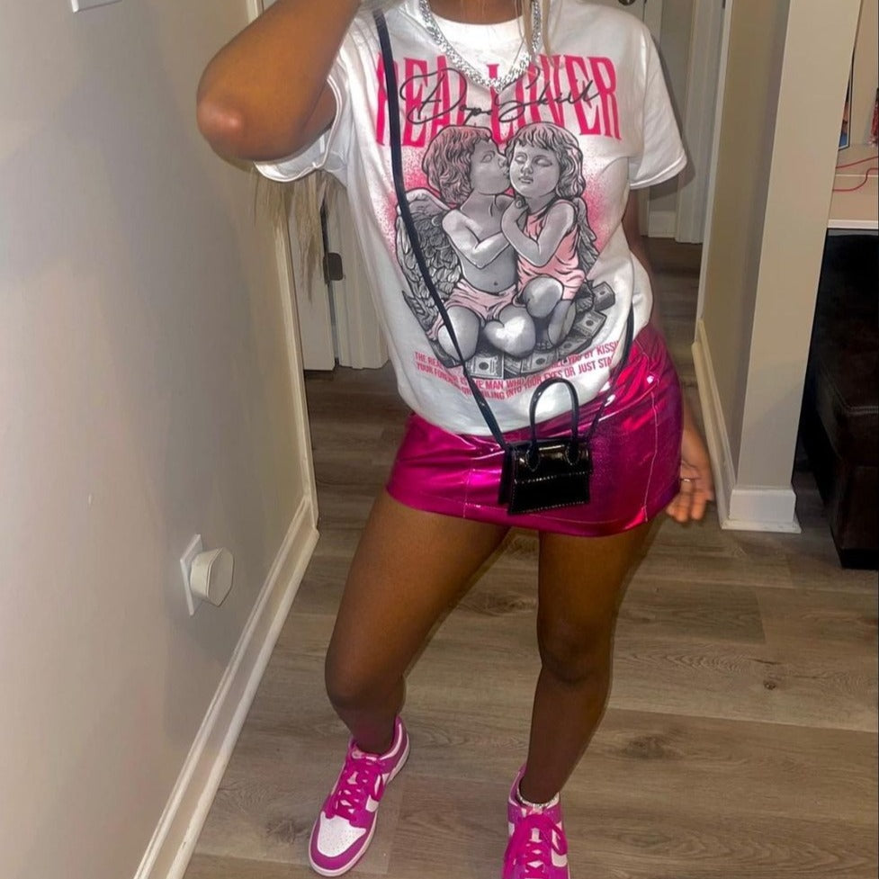 Fierce Pink 1s DopeSkill T-Shirt Real Lover Graphic