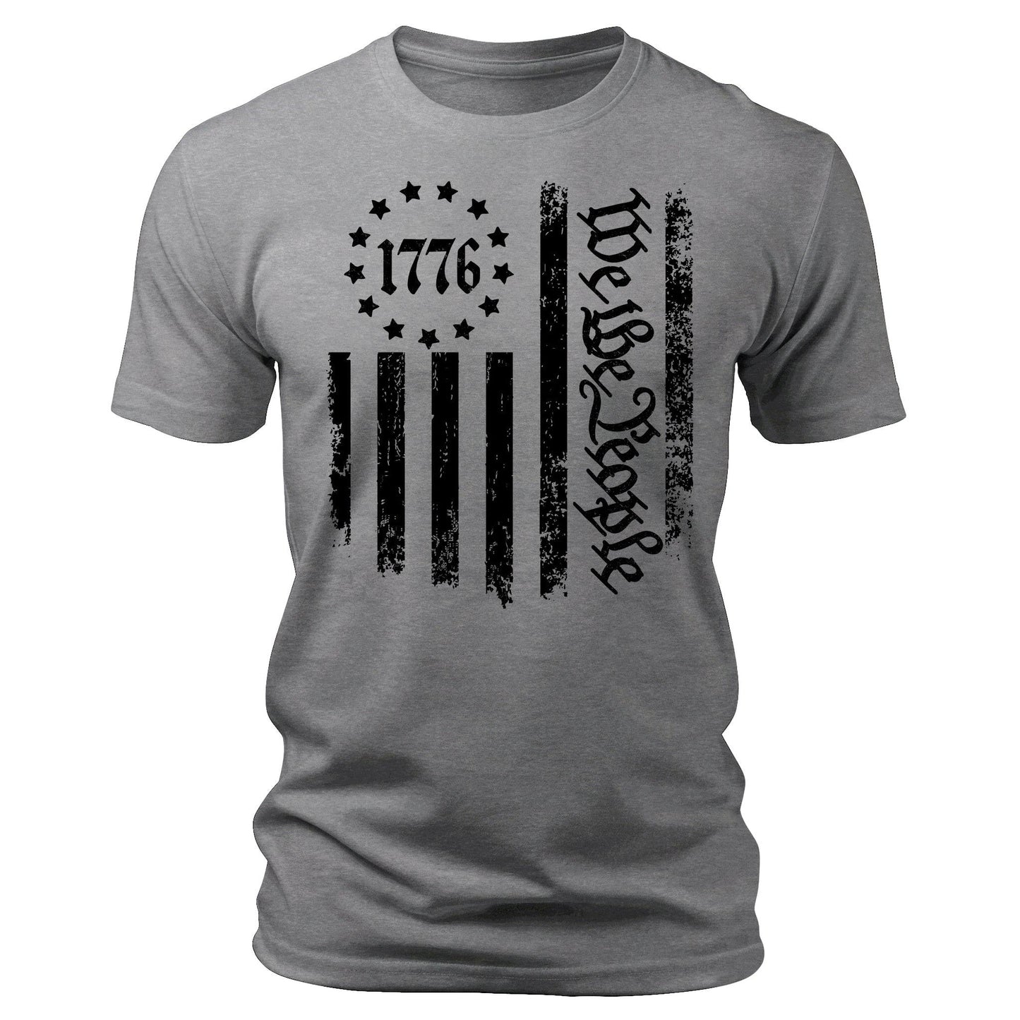 Men's  1776 T-Shirts We The People Patriotic Short Sleeve Crewneck Graphic Tees