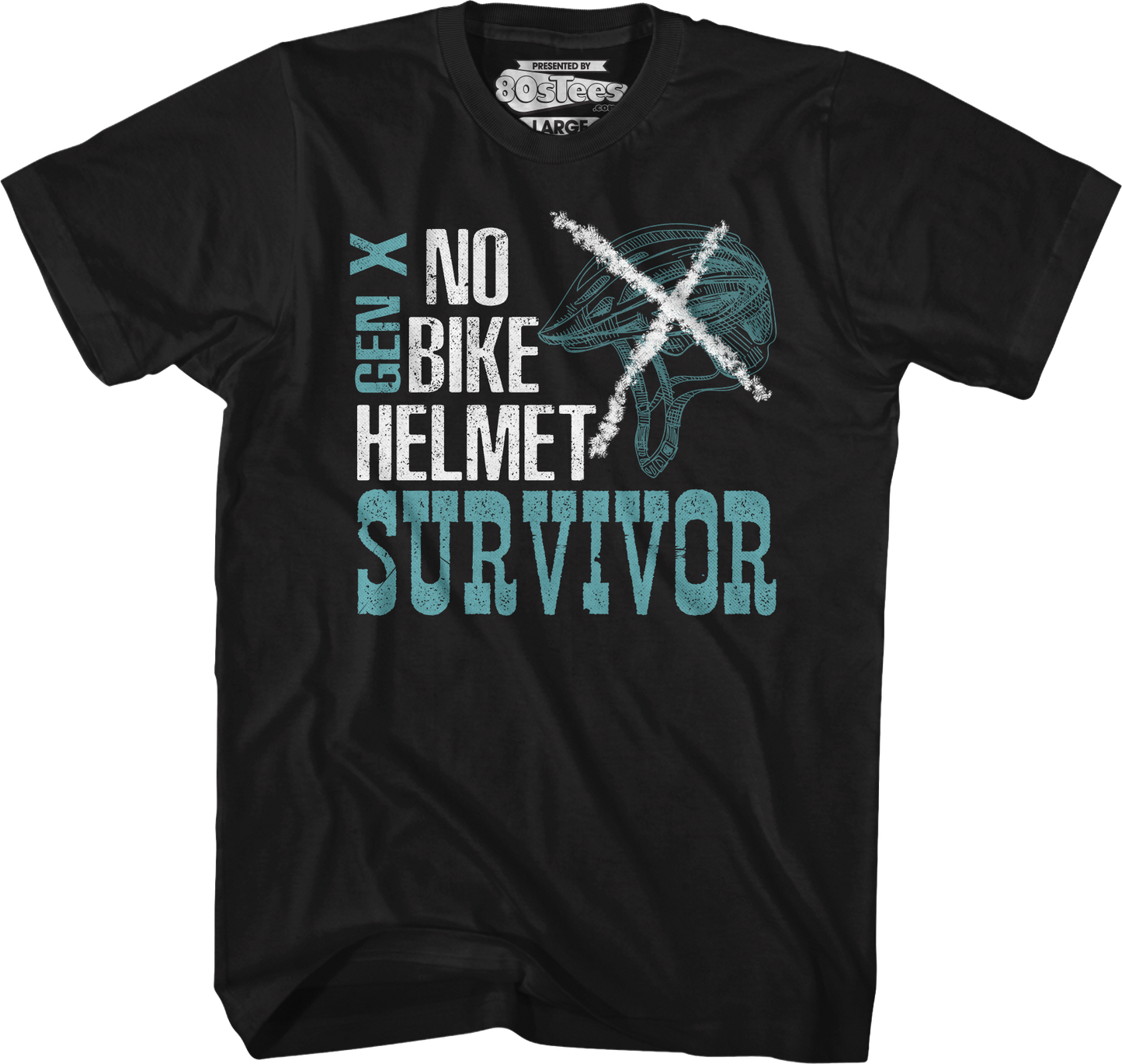 No Bike Helmet Survivor T-Shirt