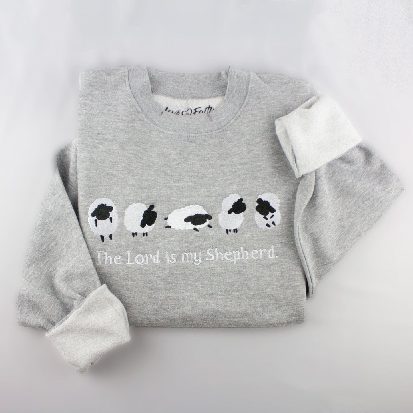 Embroidered The Lord is my Shepherd Sweatshirt - 5