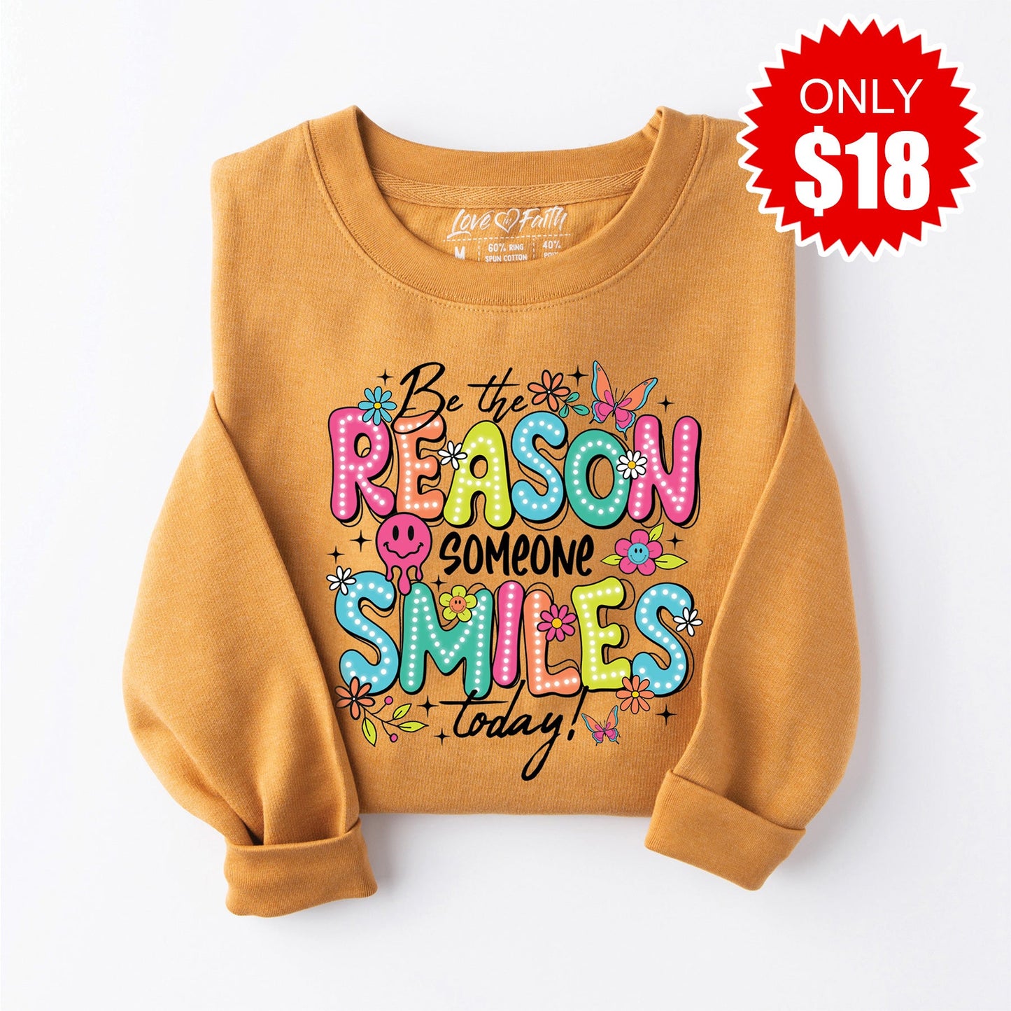 Be The Reason Crewneck Sweatshirt - Heather Toast