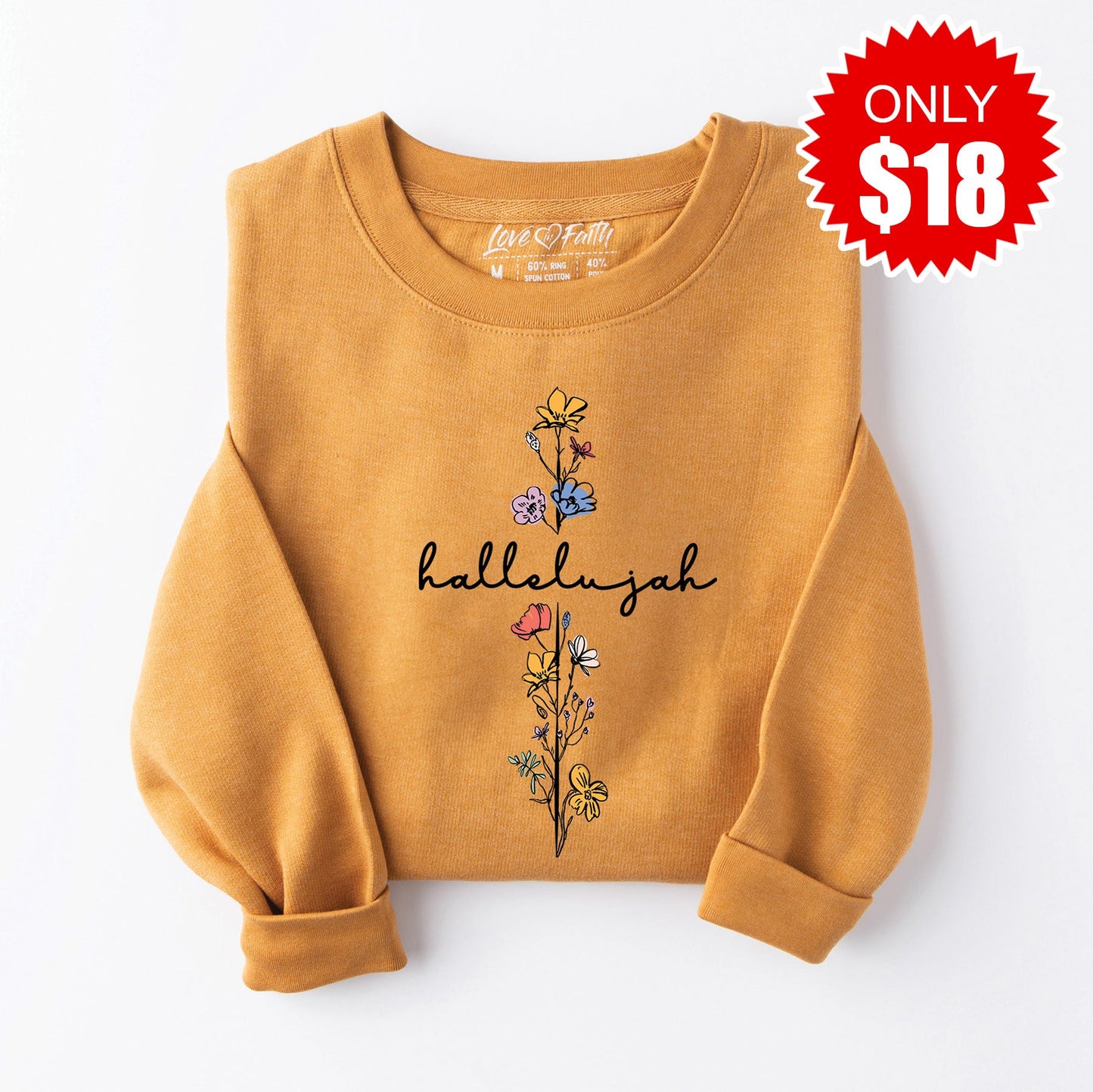 Hallelujah Sweatshirt - Heather Toast - 18