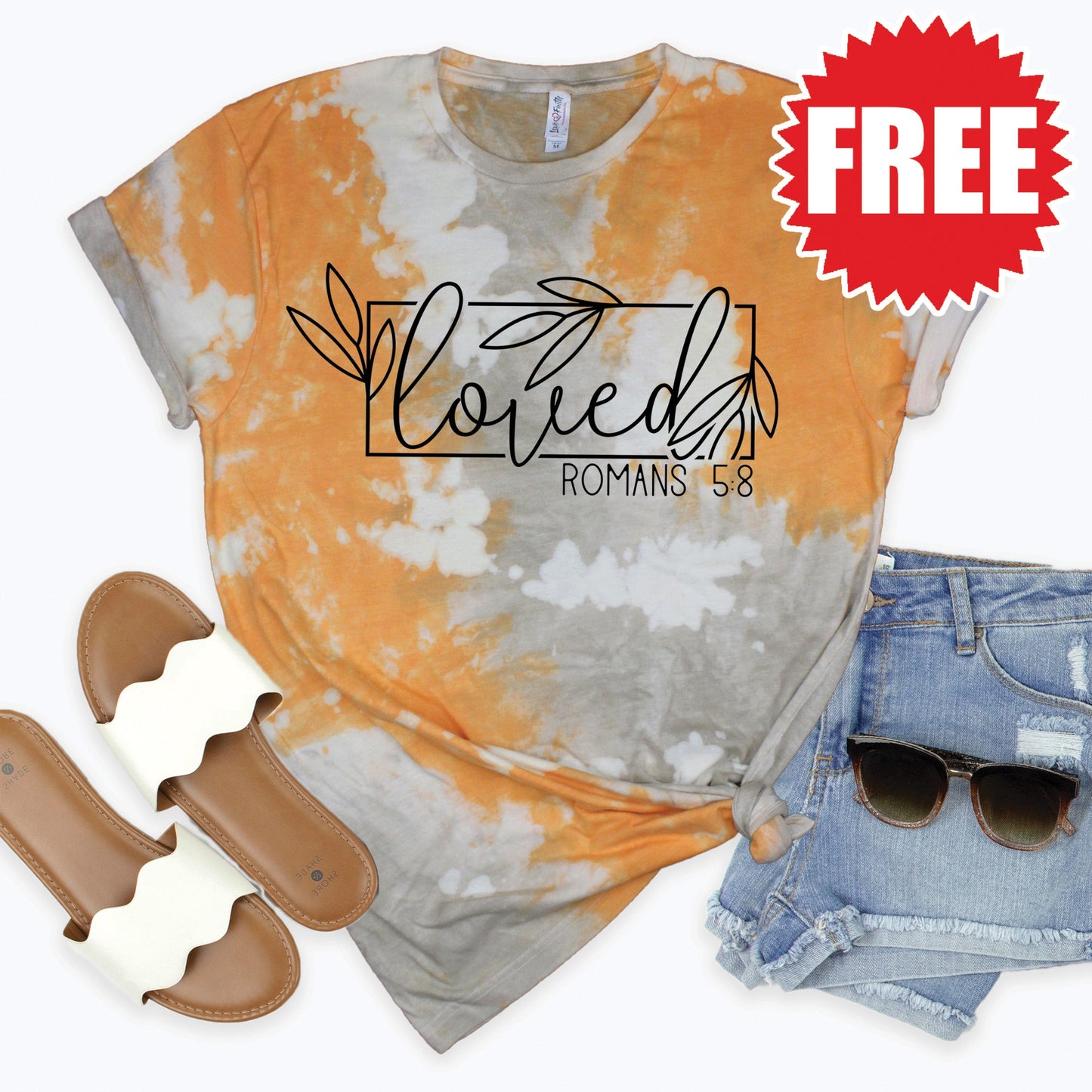 Loved Tee - Toast Splash Tie Dye - 0