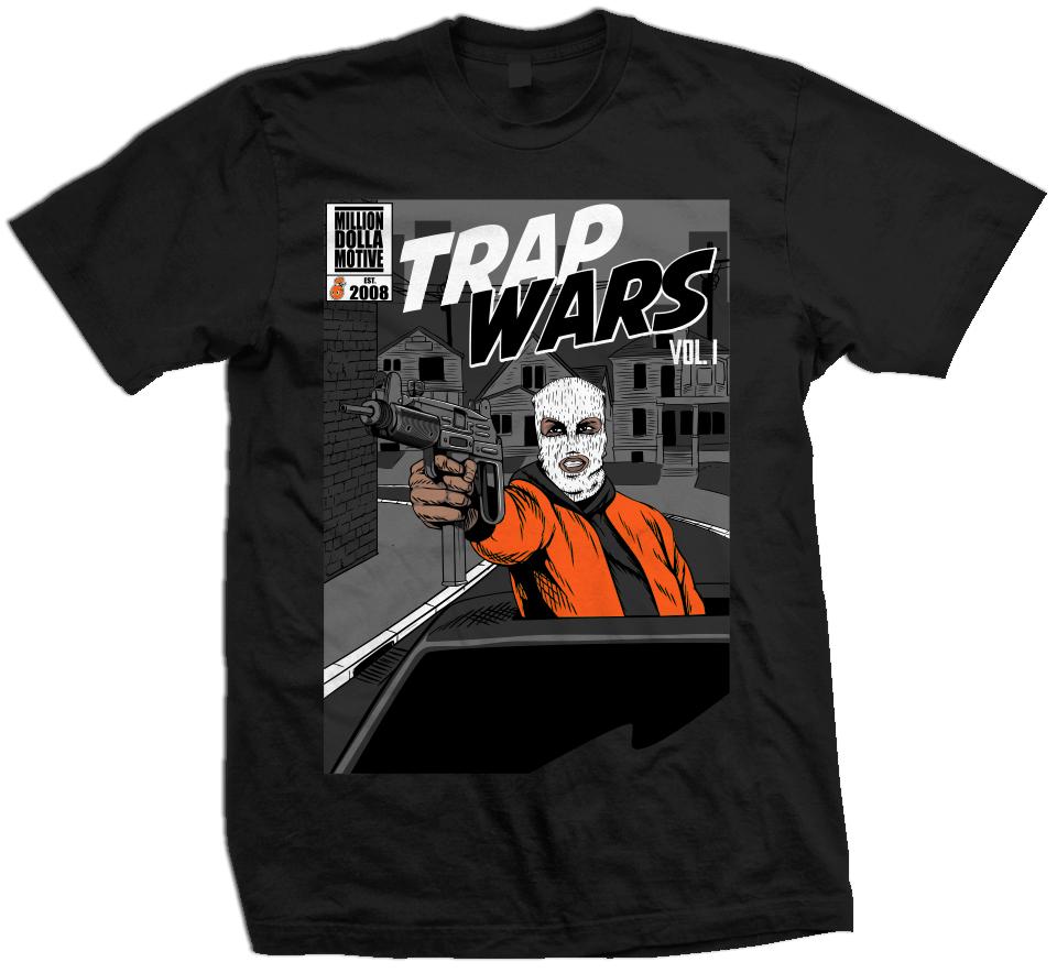 Trap Wars Vol. 1 - Orange on Black T-Shirt