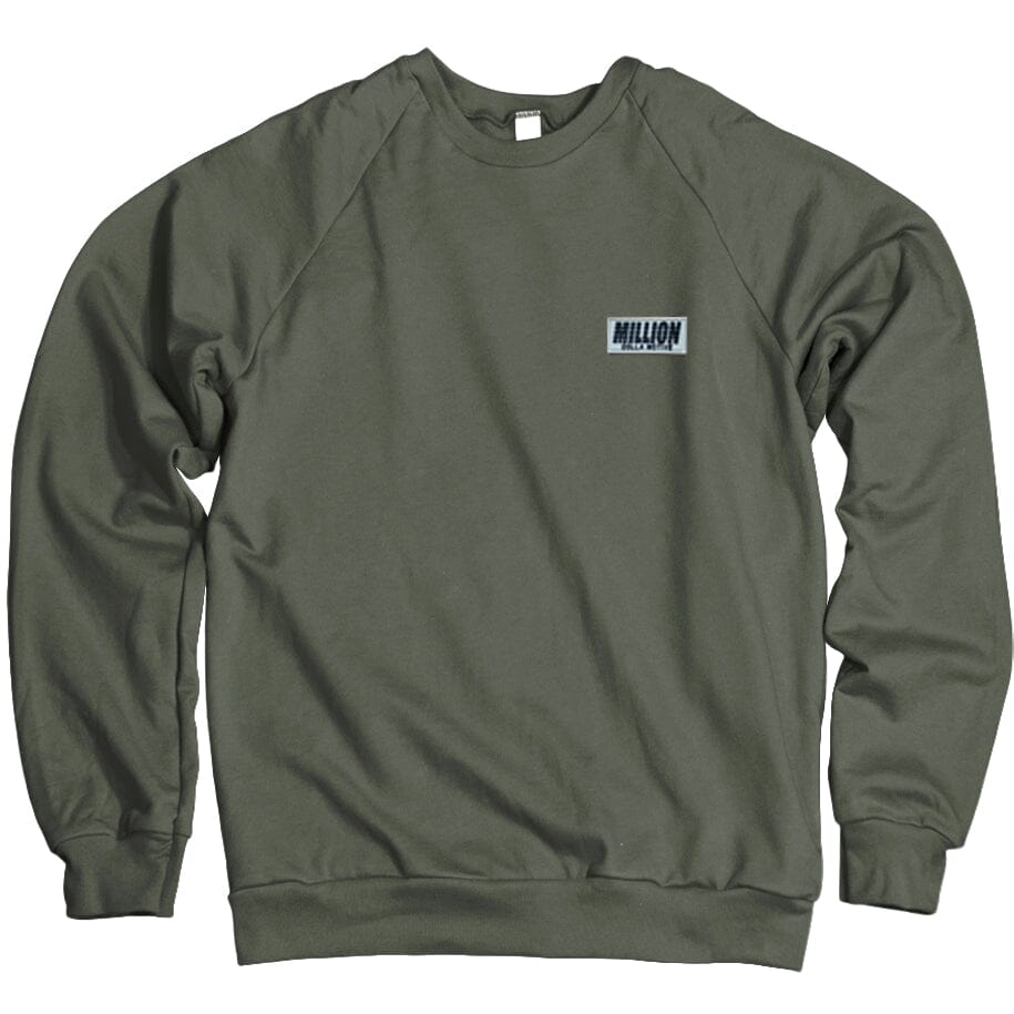 Chenille Trappers - Olive Crewneck Sweatshirt
