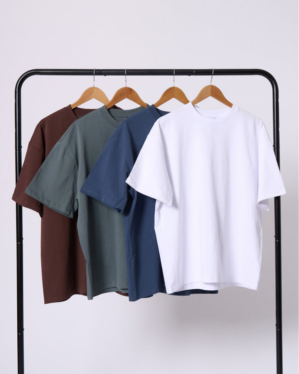 Oversized Tee 4 Pack: Brown, Sage, Navy, White