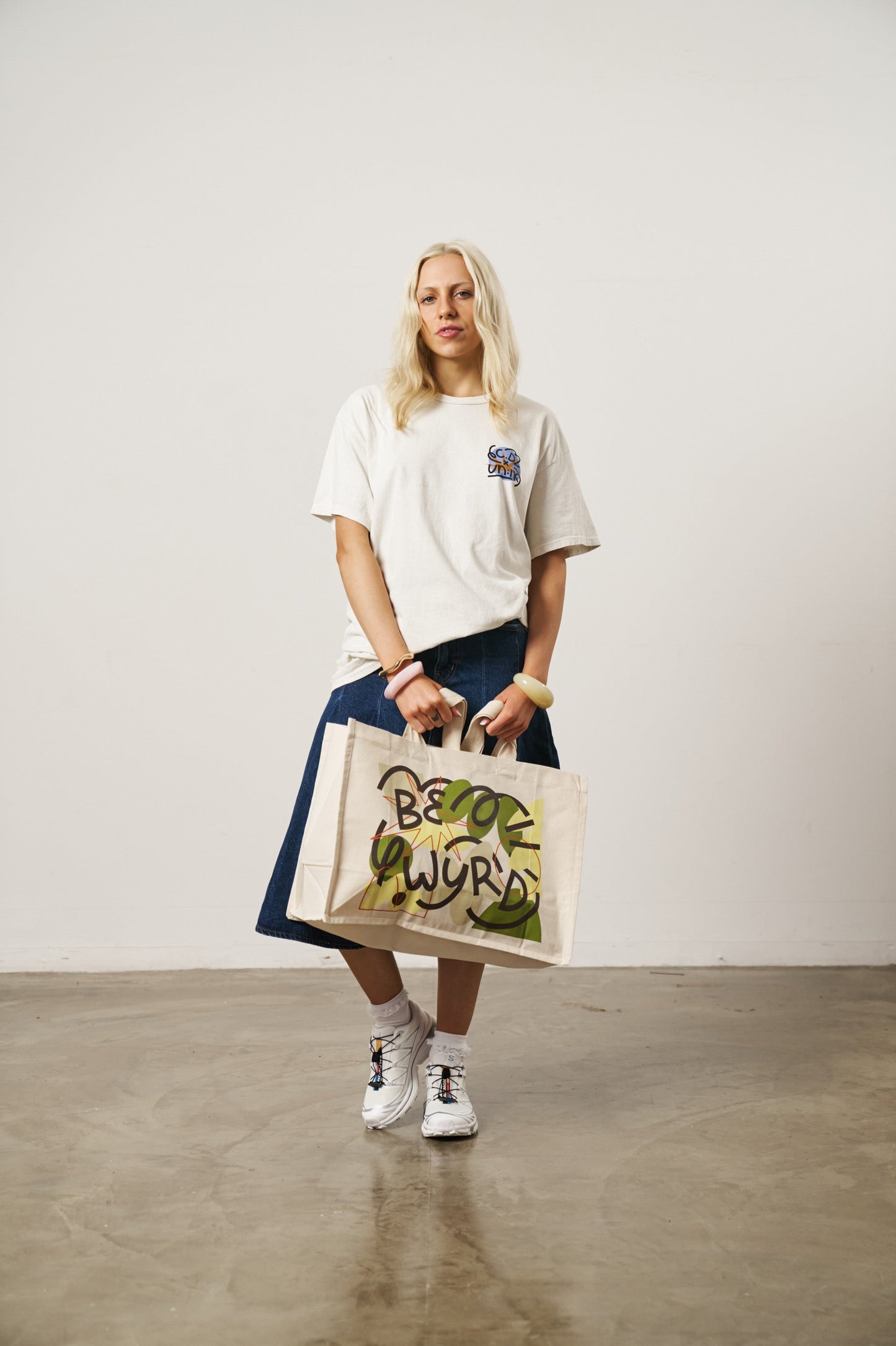 C.D x UN:IK 'Sun and Moon' Washed Tee - Ecru