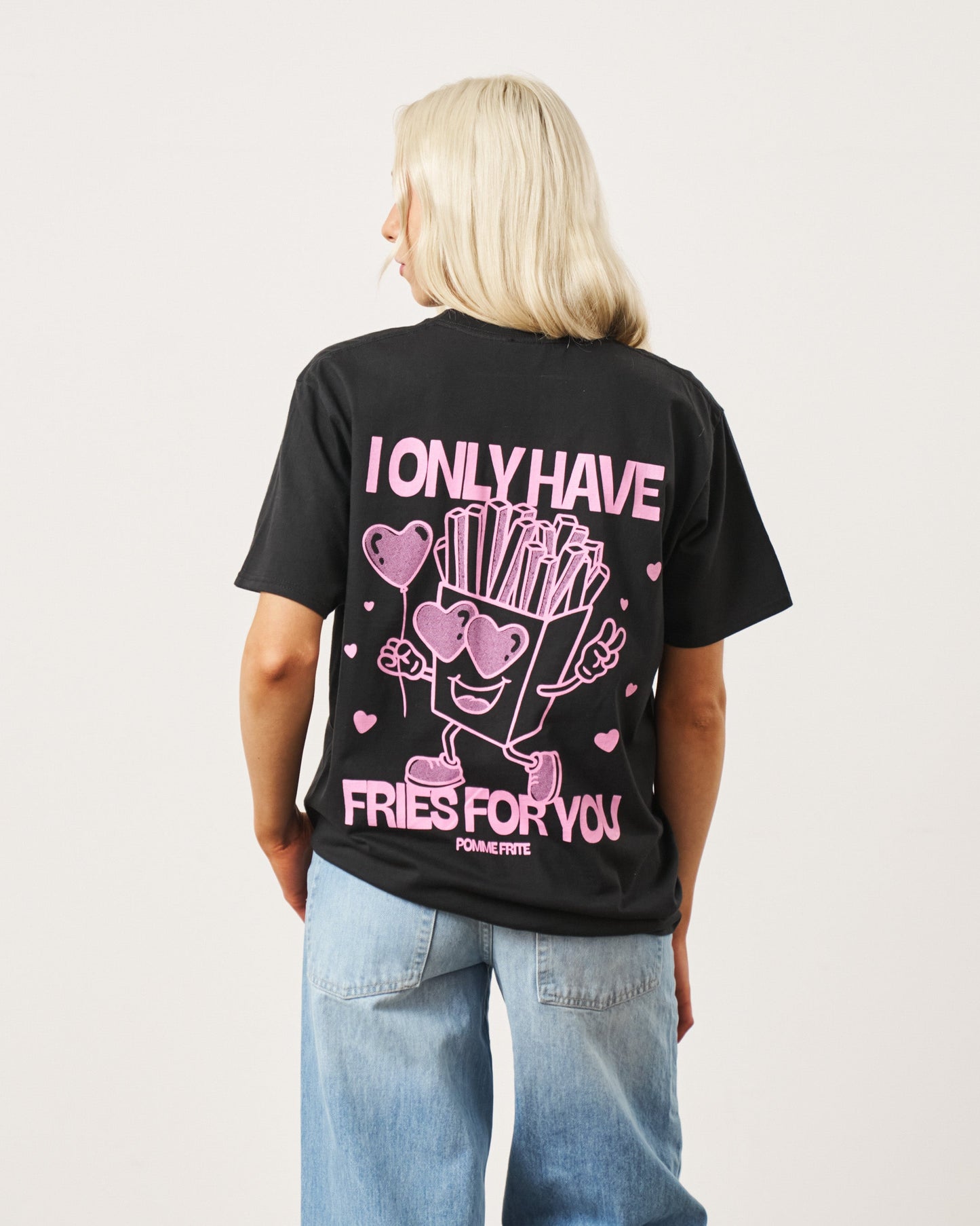 Pomme Frite 'Fries For You' Tee - Black