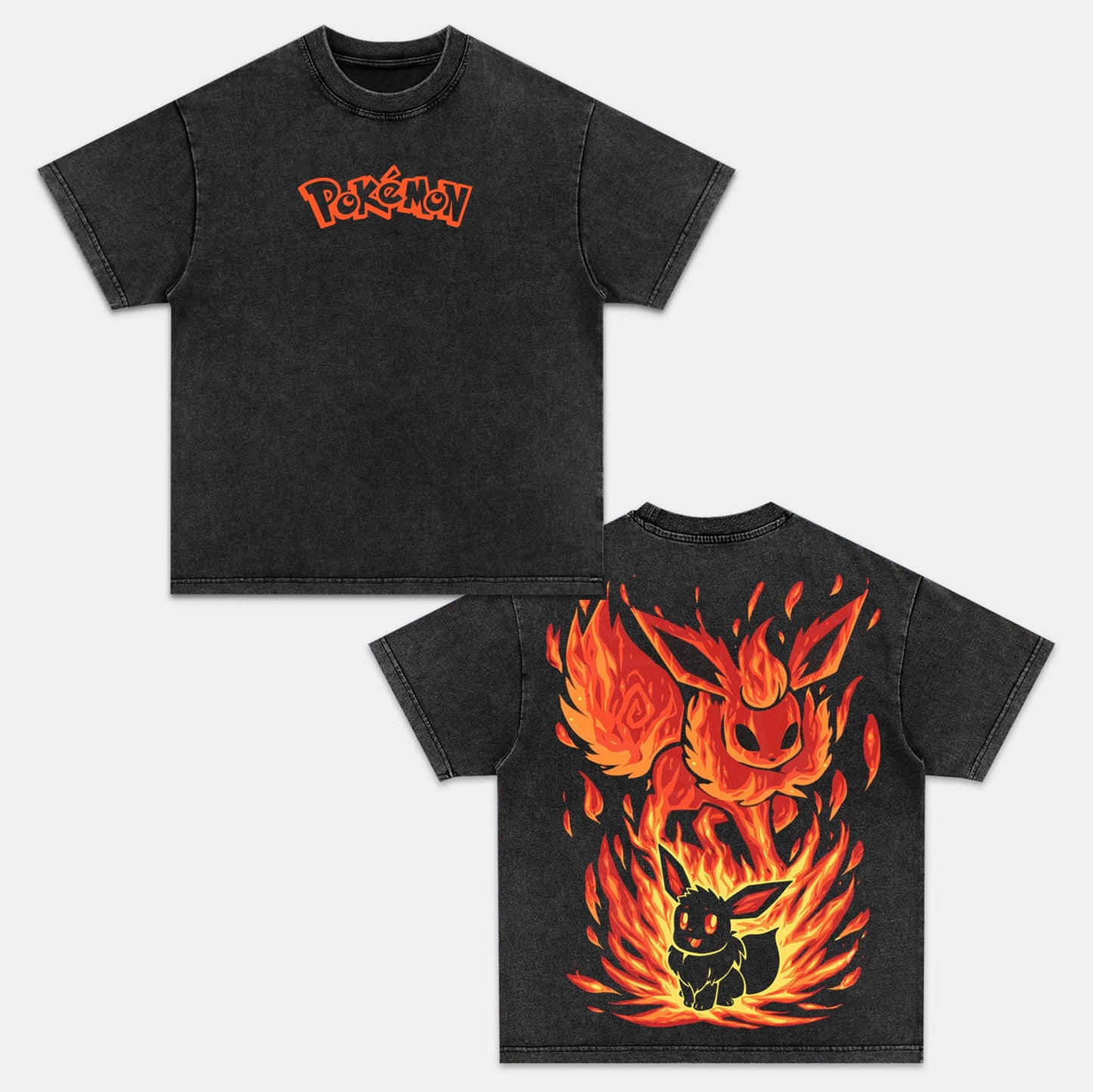 UNISEX ANIME INSPIRED VINTAGE OVERSIZED TEE‰∏®POKEÃÅMON Style005