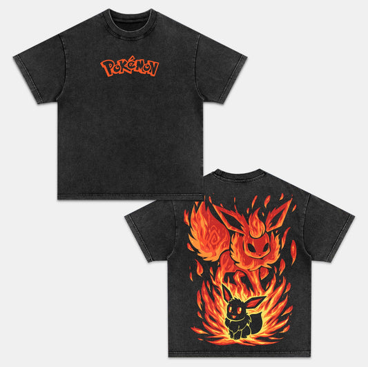 UNISEX ANIME INSPIRED VINTAGE OVERSIZED TEE‰∏®POKEÃÅMON Style005