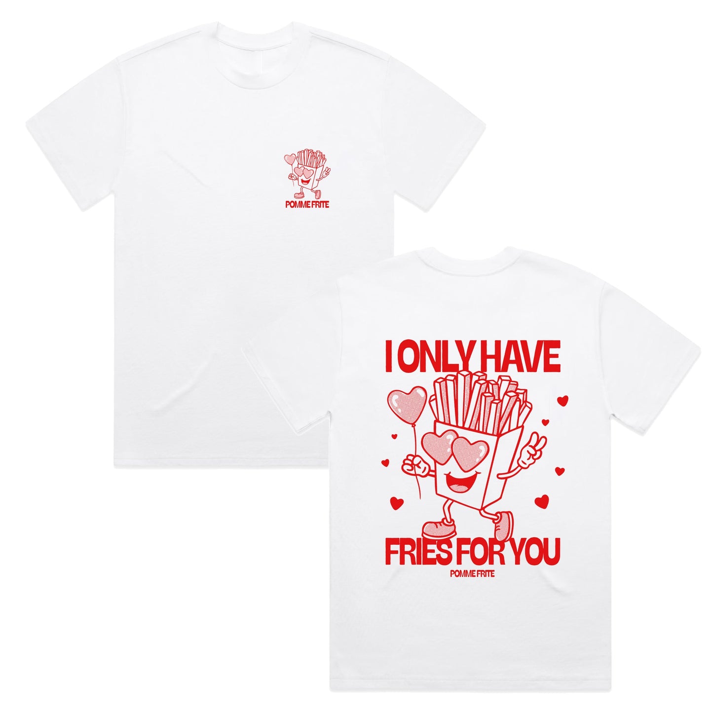 Pomme Frite 'Fries For You' Tee - White