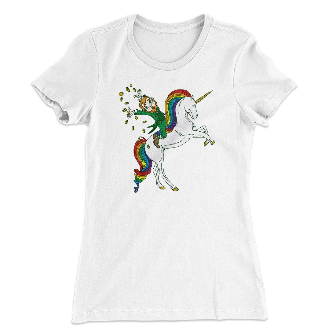 Leprechaun Unicorn Jockey Women's T-Shirt