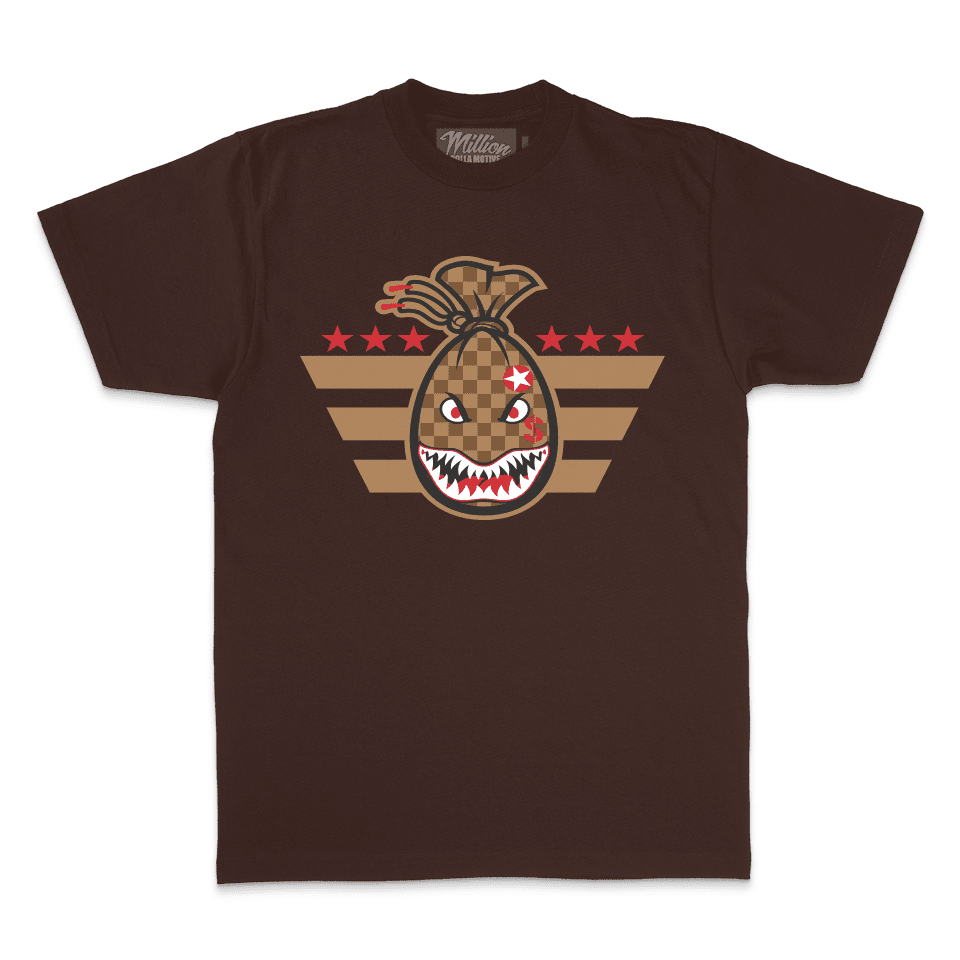 WWII Mouth Money Bag - Brown T-Shirt