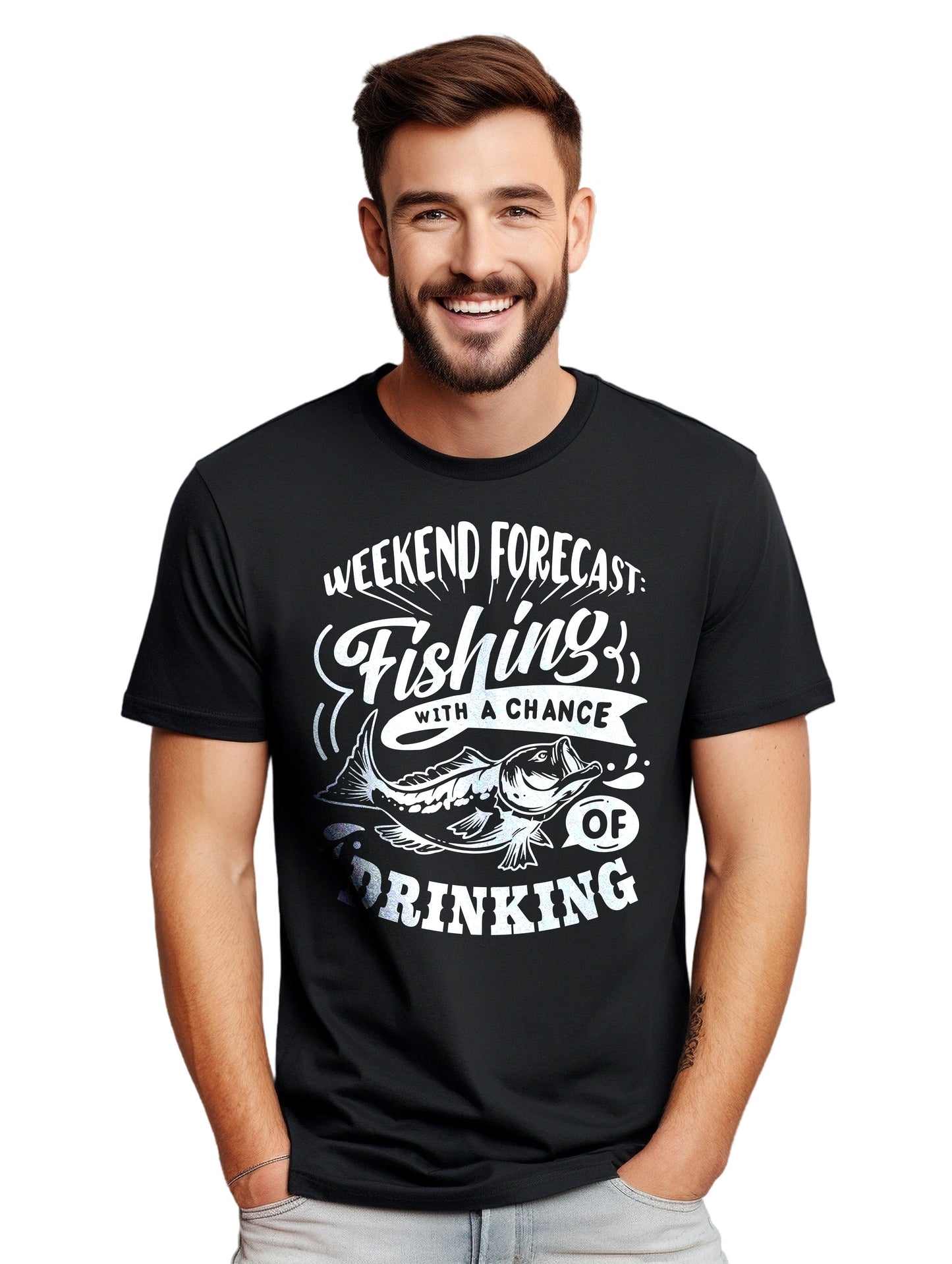 Weekend Forecast 100% Fishing T Shirt